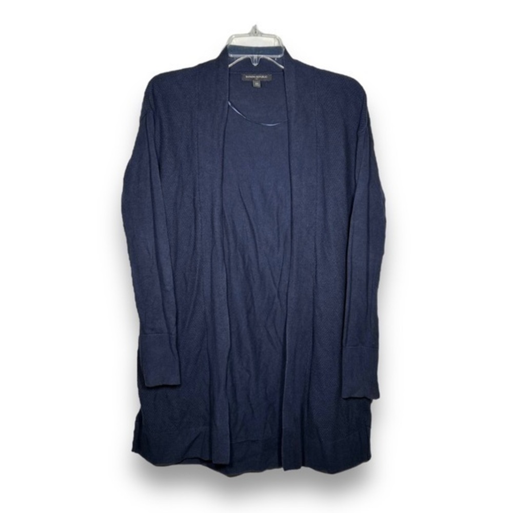 Banana Republic Factory Blue Long Line Knitted Cardigan Size XS - "Patty"